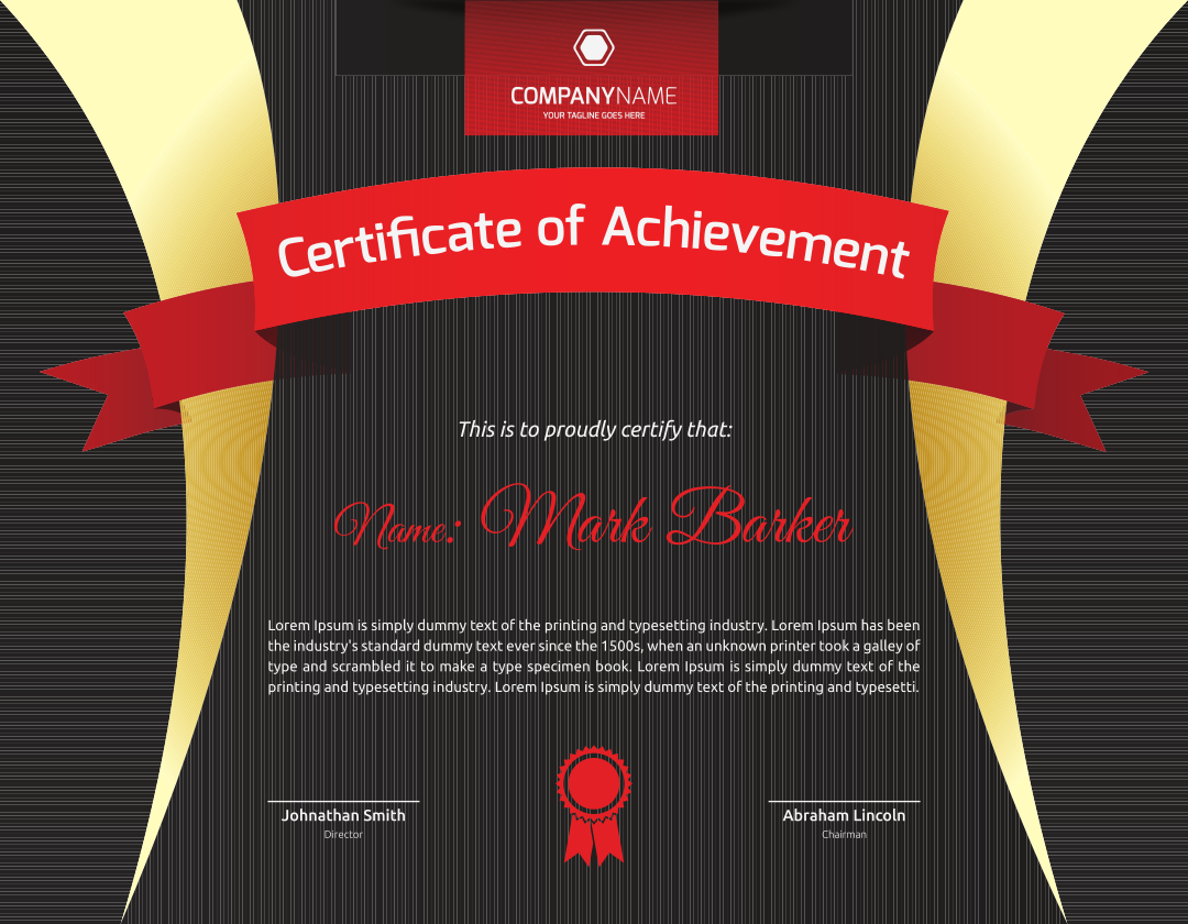 Professional Certificate Template