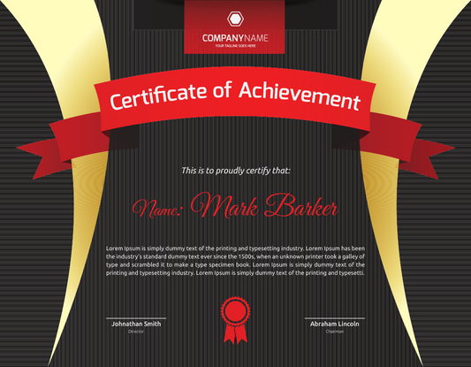 Professional Certificate Template