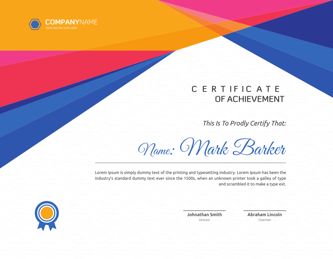 Professional Certificate Template