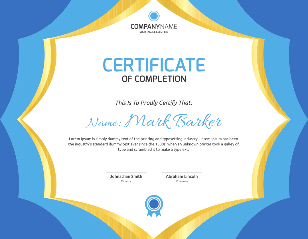 Professional Certificate Template