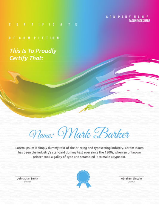 Professional Certificate Template