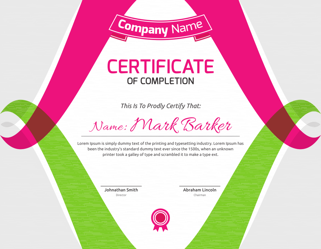 Professional Certificate Template