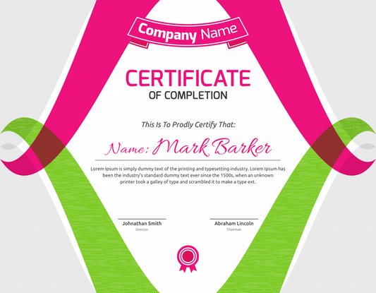 Professional Certificate Template