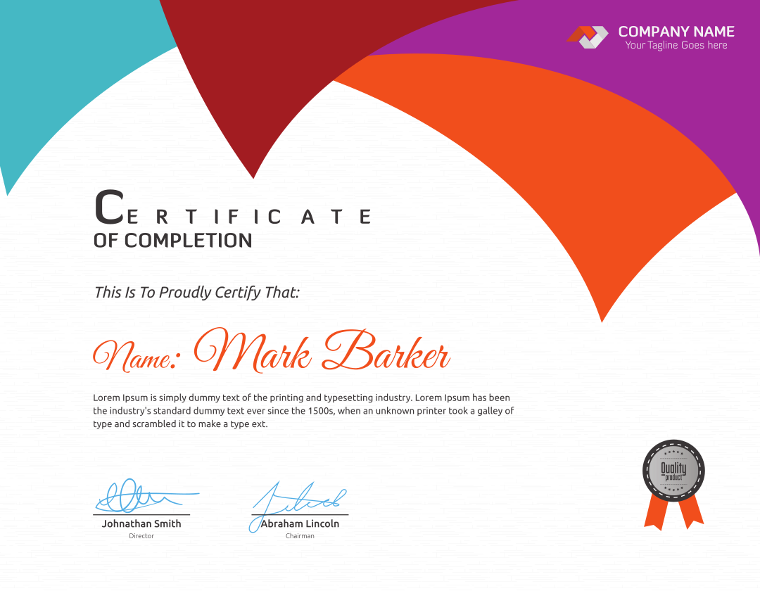 Professional Certificate Template